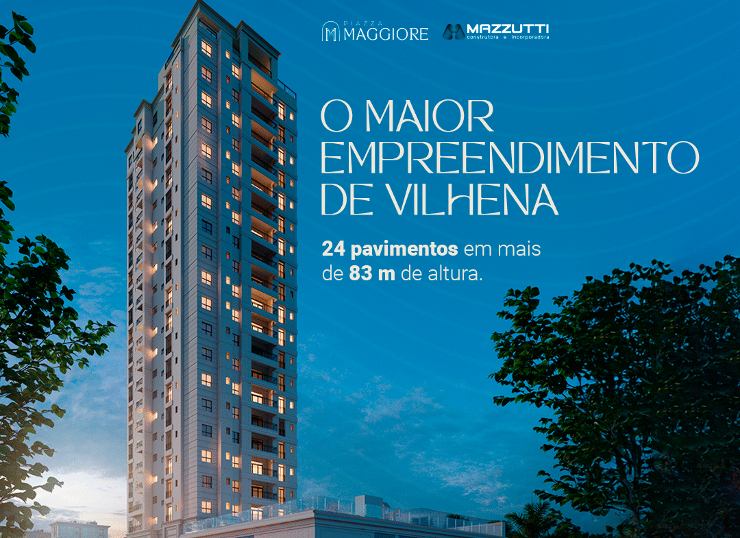 Fachada dos Apartamentos Maggiore, edifício moderno e sofisticado