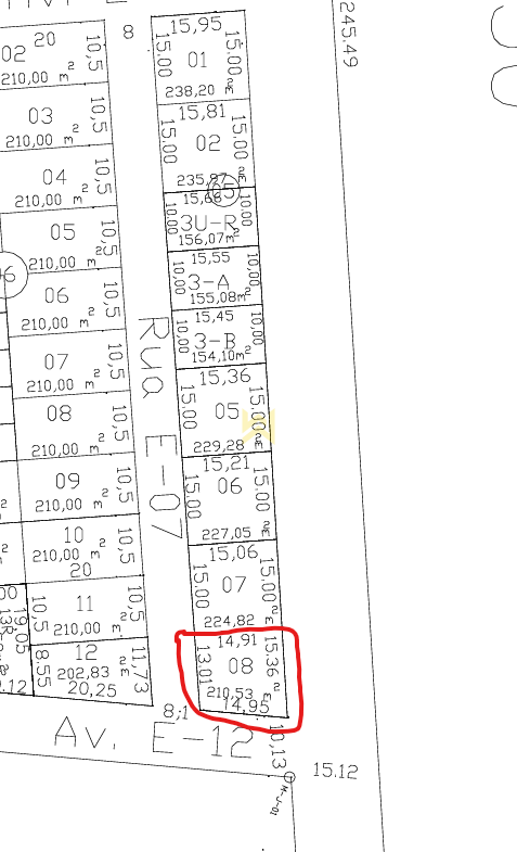 Mapa lote de esquina flor de lis vilhena ro
