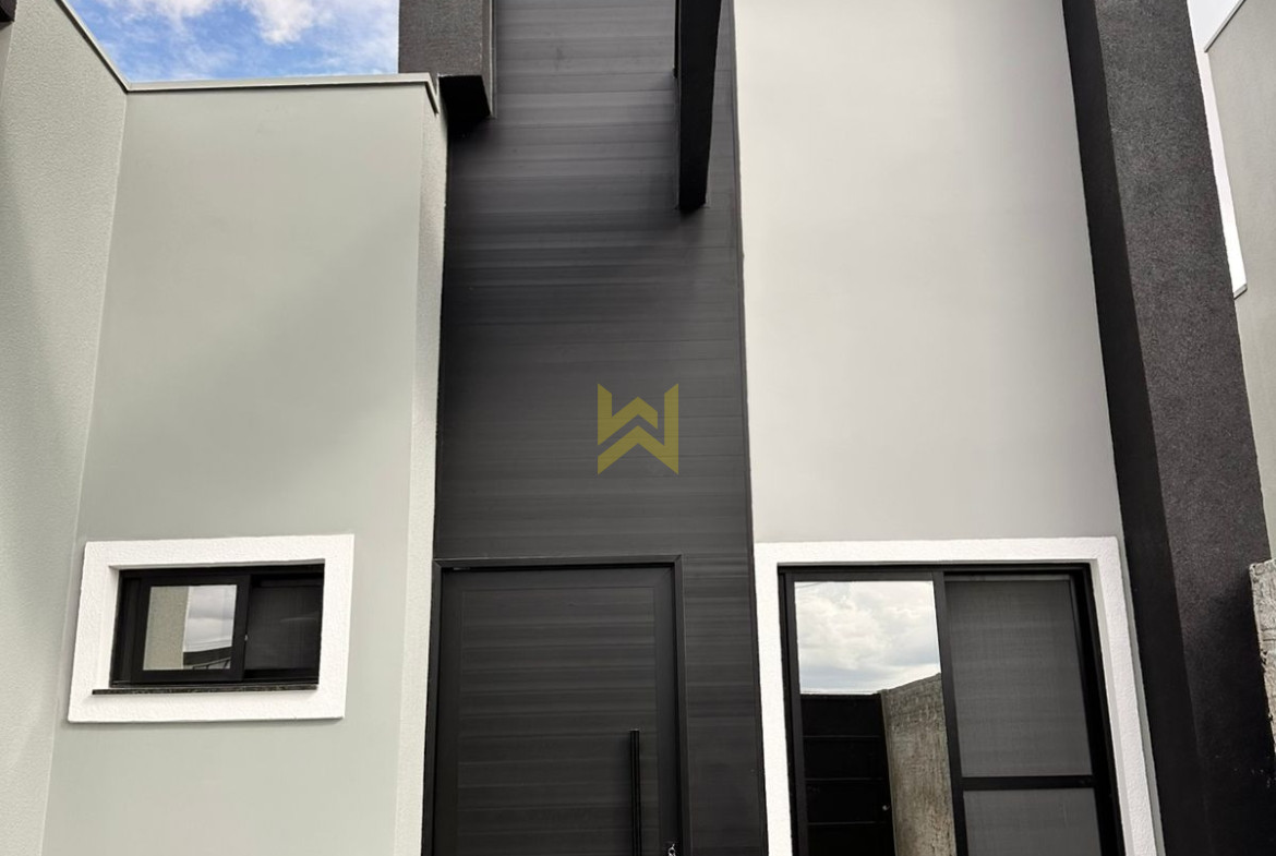 Fachada Imponente de casa à venda em Vilhena - RO, com arquitetura contemporânea, iluminação natural e acabamento premium — Wender Imóveis.