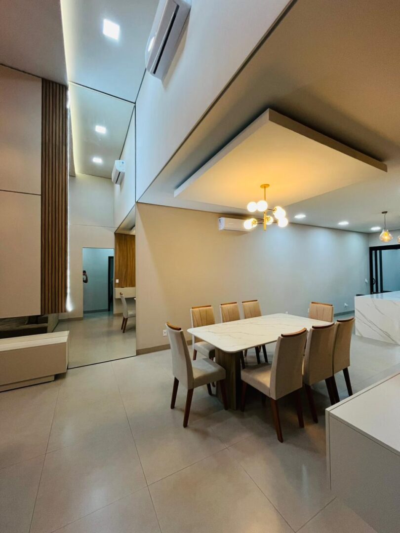 Sala de Jantar Integrada – Casa Vilhena RO Sala de jantar integrada casa alto padrão Jardim das Oliveiras Vilhena RO