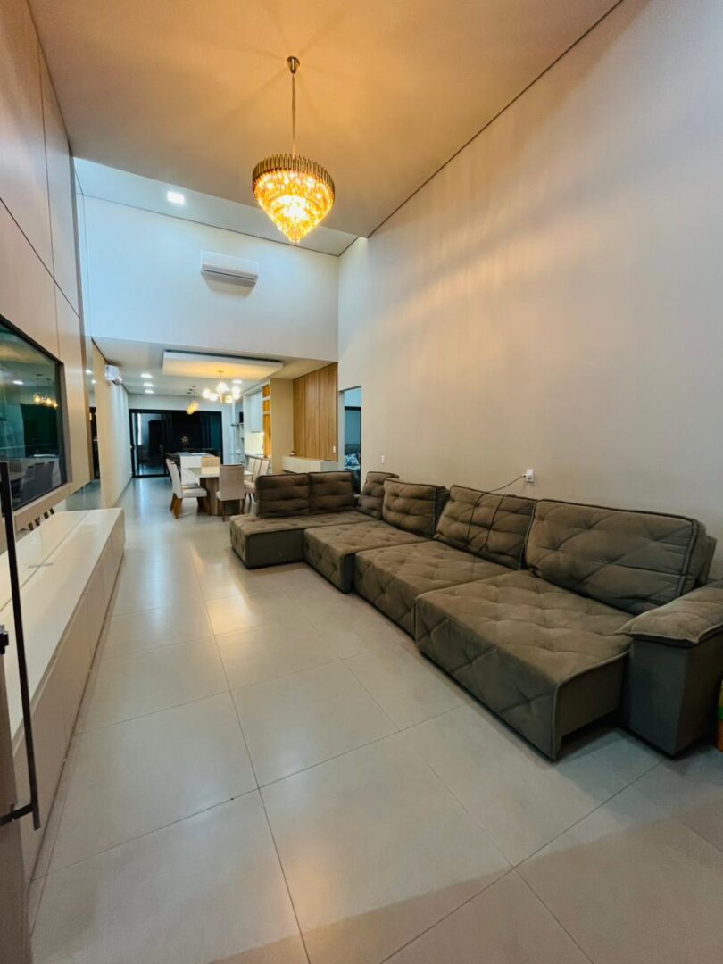 – SALA – Casa Jardim das Oliveiras Sala com pé direito duplo casa alto padrão